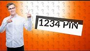 What is the most common 4 digit PIN code?
