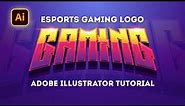 Gaming Logo 3D Text Effect in Illustrator - Gaming Logo Design