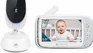 Motorola VM75 Indoor Video Baby Monitor with Camera - 480x272p, 1000ft Range 2.4 GHz Wireless 5" Screen, 2-Way Audio, Remote Pan, Digital Tilt, Zoom, Room Temperature Sensor, Lullabies, Night Vision