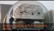 How to read your home electric meter