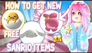 HOW TO GET FREE GUDETAMA BACKPACK! NEW SANRIO ITEMS OUT NOW! ROBLOX My Hello Kitty Cafe