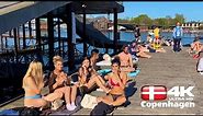 [4k] 🇩🇰 Kalvebod Brygge Harbor Beach, Summer 2023, Beach Walk, Copenhagen Denmark