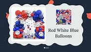 166Pcs Red White and Blue Balloons Garland Arch Kit, 4th of July Independence Labor Day Party Decorations Nautical Patriotic Flag Star Balloons for Graduation Baby Shower Baseball Party Supplies