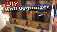 Wall Shelf Key Ring Coat Rack Mail Organizer (DIY)
