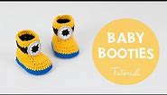 How To Crochet Super Easy Minion Inspired Baby Booites | Croby Patterns