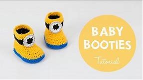 How To Crochet Super Easy Minion Inspired Baby Booites | Croby Patterns