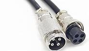 3.28 ft GX16 4 Pin Cable Male to Female Head Aviation Cordset, GX16 4 Pin Panel Mount Circular Metal Aviation Connector Adapter Female to Male 20AWG(1Meter)