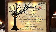 Gerrii Sympathy Gifts Red Cardinal Memorial Bereavement Gifts LED Memorial Gifts for Loss of Love One Wooden Shadow Box 10'' x 8'' in Poem and LED Light for Funeral Bereavement(Classic Style)