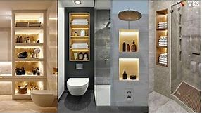 Modern Bathroom Wall Shelves Design | Small Bathroom Wall Decor | Bathroom Wall Storage Ideas