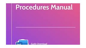IT Policies and Procedures Template Manual Template Word