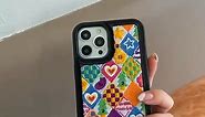 Cute diamond grid love heart star girly Iphone case