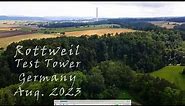 4K Bird's view of Rottweil Test Tower, Germany