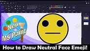 How to draw Neutral face emoji 😐
