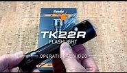 Fenix TK22R Tactical Flashlight Operational and Features Demonstration
