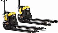Stark USA 2-Pieces Fully Electric Pallet Jack Set Lithium Battery 8" Lift Pallet Motorized 3,300lbs Capacity Pallet Truck 45"x27" Fork Size