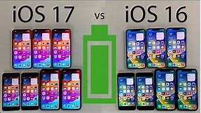 iOS 17 vs iOS 16 BATTERY Test on iPhone 14, 13, 12, 11, XR, SE 3 & SE 2