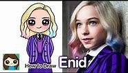 How to Draw Enid Sinclair | Netflix Wednesday Addams Family