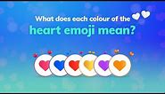 What does each colour of the heart emoji mean?
