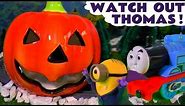 Halloween Toy Train Stories with Minions Toys