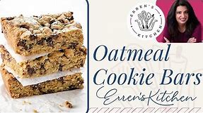Soft and Chewy Oatmeal Cookie Bars with Chocolate Chips