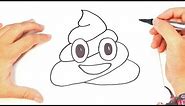 How to draw a Poop Emoji Step by Step | Poop Emoji Whattsaap