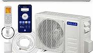 DELLA 12000 BTU Mini Split Air Conditioner Work with Alexa with 1 Ton Pre-Charged Heat Pump Ductless Inverter System, 19 SEER2 208-230V, 8 HSPF, Cools Up to 550 Sq. Ft,16.4ft installation kit included