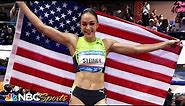 Abby Steiner explodes in final stretch, sets AMERICAN RECORD in Millrose Games 300m | NBC Sports