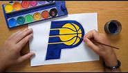 How to draw the Indiana Pacers logo - Drawing NBA team logos