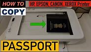 How To Copy Passport On Printer ?