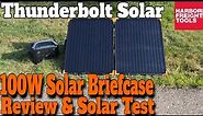 ThunderBolt Solar 100 Watt Folding Solar Panel Briefcase Review + Test Results | Harbor Freight