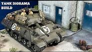 1/35 DIORAMA WW2 Building Normandy 1944 Tamiya M10 Tank Destroyer realistic model making