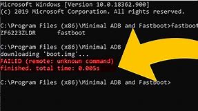 How To Fix FASTBOOT errors - FAILED (remote: unknown command), FAILED (command write failed) etc.