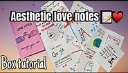 Aesthetic love notes box full tutorial | best and easy gift idea | how to make box with chart paper