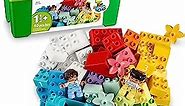LEGO DUPLO Classic Brick Box Building Set - Features Storage Organizer, Toy Car, Number Bricks, Build, Learn, and Play, Great Gift Playset for Toddlers, Boys, and Girls Ages 18+ Months, 10913