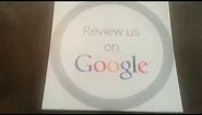 Get a "Review us on Google" Sticker for your business