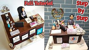 Office Table Theme Birthday Cake | Office Desk Cake | Office Theme Cake