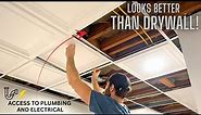 A Drop Ceiling that Looks Better Than Drywall! (How to Install a Drop Ceiling in a Basement - DIY)