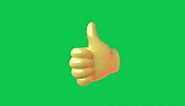 Animated Thumbs Up 👍- Like Emoji - Green Screen Video For Video Editing - Animated GIF
