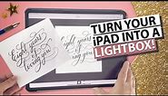 Turn your iPad into a Lightbox - transfer digital design to paper