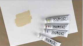 Making Champagne Color - How To Make Champagne Color with Golden Acrylic Paint