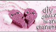 ♡ DIY GLITTER BFF Heart Charms!! - In Polymer Clay ♡ | Kawaii Friday