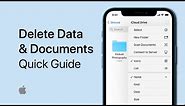 How To Delete Documents & Data on iPhone
