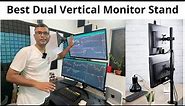 Best Dual Vertical Monitor Stand | Top Mounts Stands for Stacked Monitors | Lumi Dual Monitor arm
