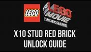 x10 Stud Multiplier Red Brick Unlock Guide - The LEGO Movie Videogame