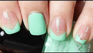 EASY ONE Color Nail Art: Mint Green / ONLY ONE COLOR / Nail Art for Beginners