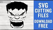 Hulk Face Svg Free Cut File for Cricut