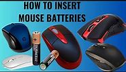 How to insert or replace batteries in a wireless mouse