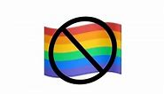Crossed-Out Pride Flag Emoji Combination