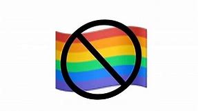Crossed-Out Pride Flag Emoji Combination