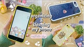 organizing and cleaning my phone ʕ•ᴥ•ʔ iPhone 7 🐱 aesthetic vlog ☆彡